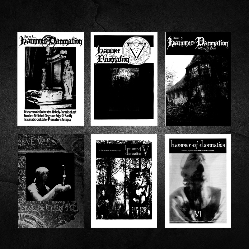 Hammer of Damnation zine - the 6 issues